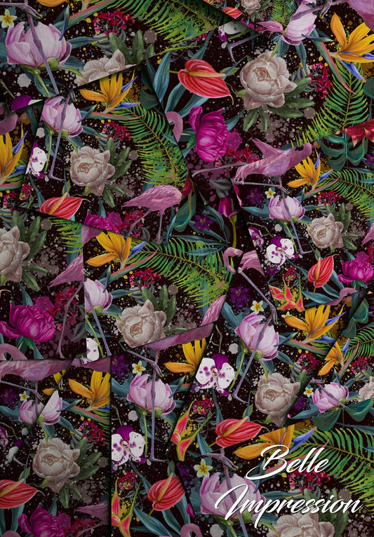 Abstract Colorful Flamingo | Removable Wallpaper | Pattern #276