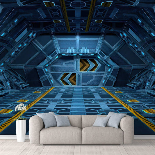 Watercolor outer space views from the spaceship removable large... for nursery and home wall decor.