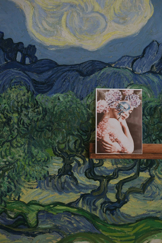 The Olive Trees , Removable Wallpaper, Wall mural, Temporary Wallpaper, Watercolor Mural, Self adhesive, #42