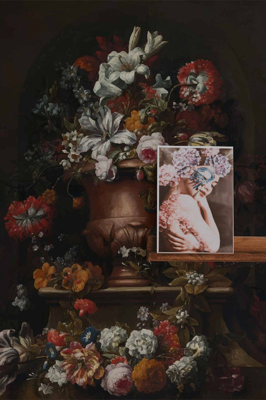 Advanced Floral Composition , Wall Mural, Floral Wallpaper, Self adhesive, Temporary wallpaper, #19DF