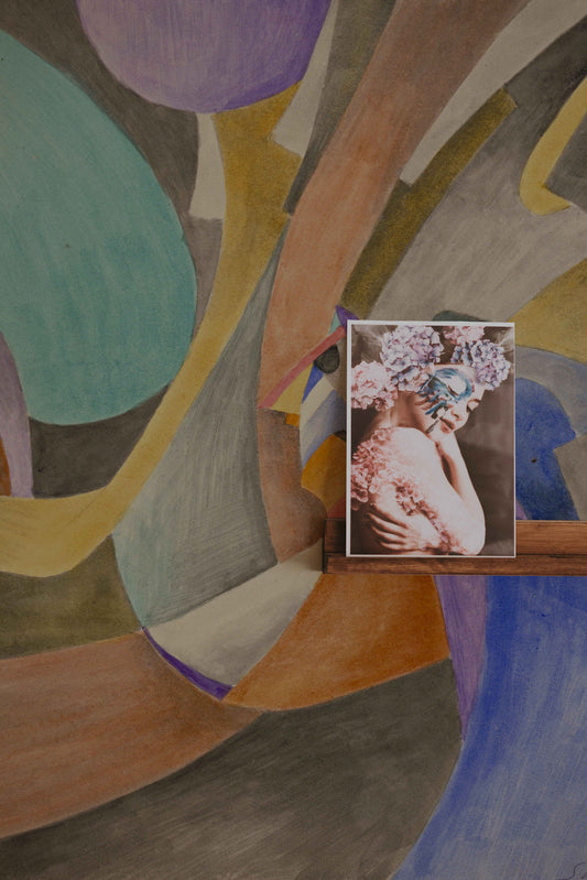 Watercolor colored rhythm study for the mural for nursery and home wall decor.