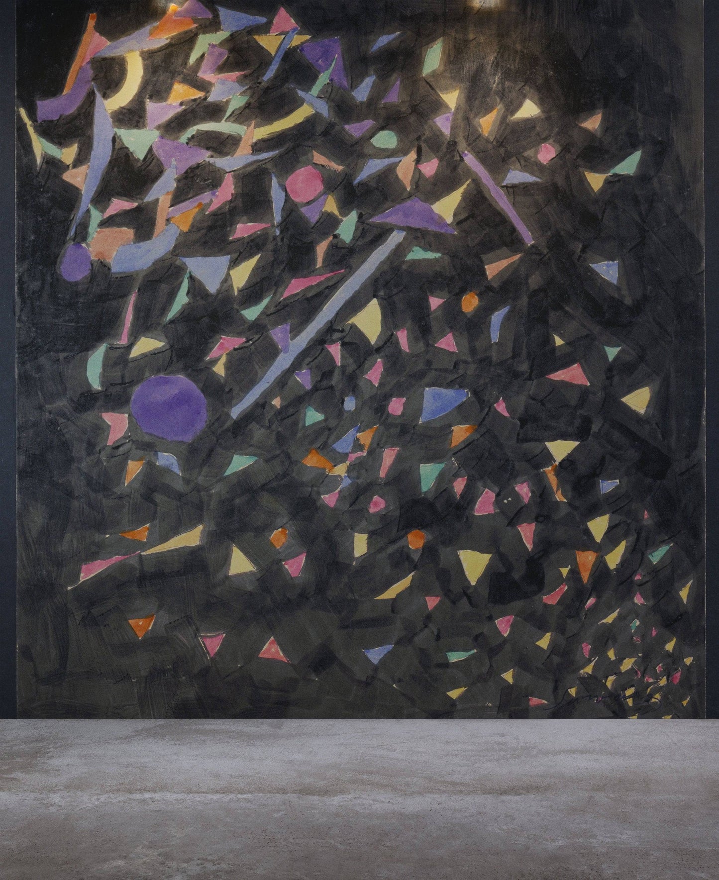 Colored Rhythm Study For The, Removable Wallpaper, Wall mural, Temporary Mural, Self adhesive, #228