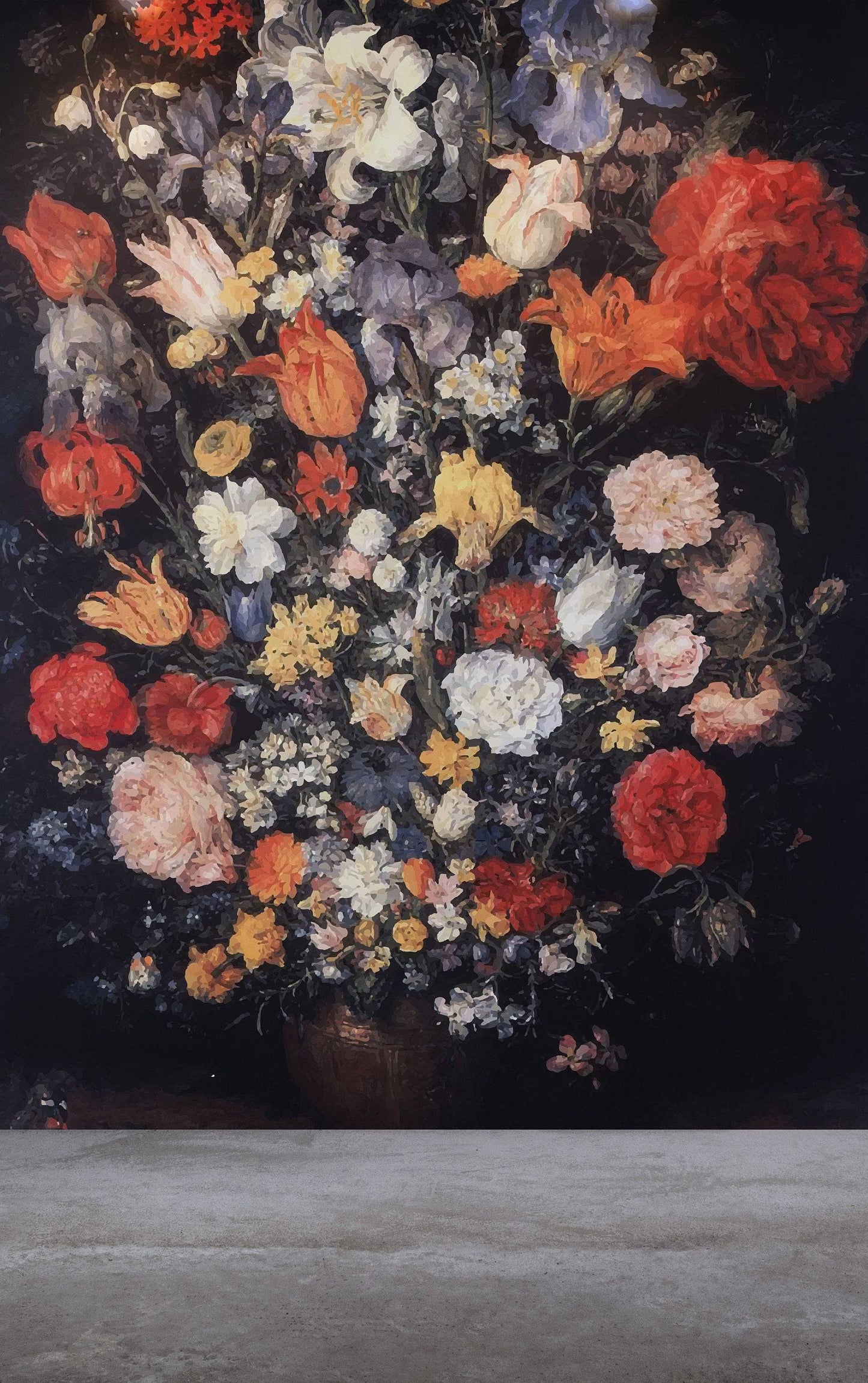 Summer Vase Of Flowers , Wall Mural, Floral Wallpaper, Self adhesive, Temporary wallpaper, #11DF