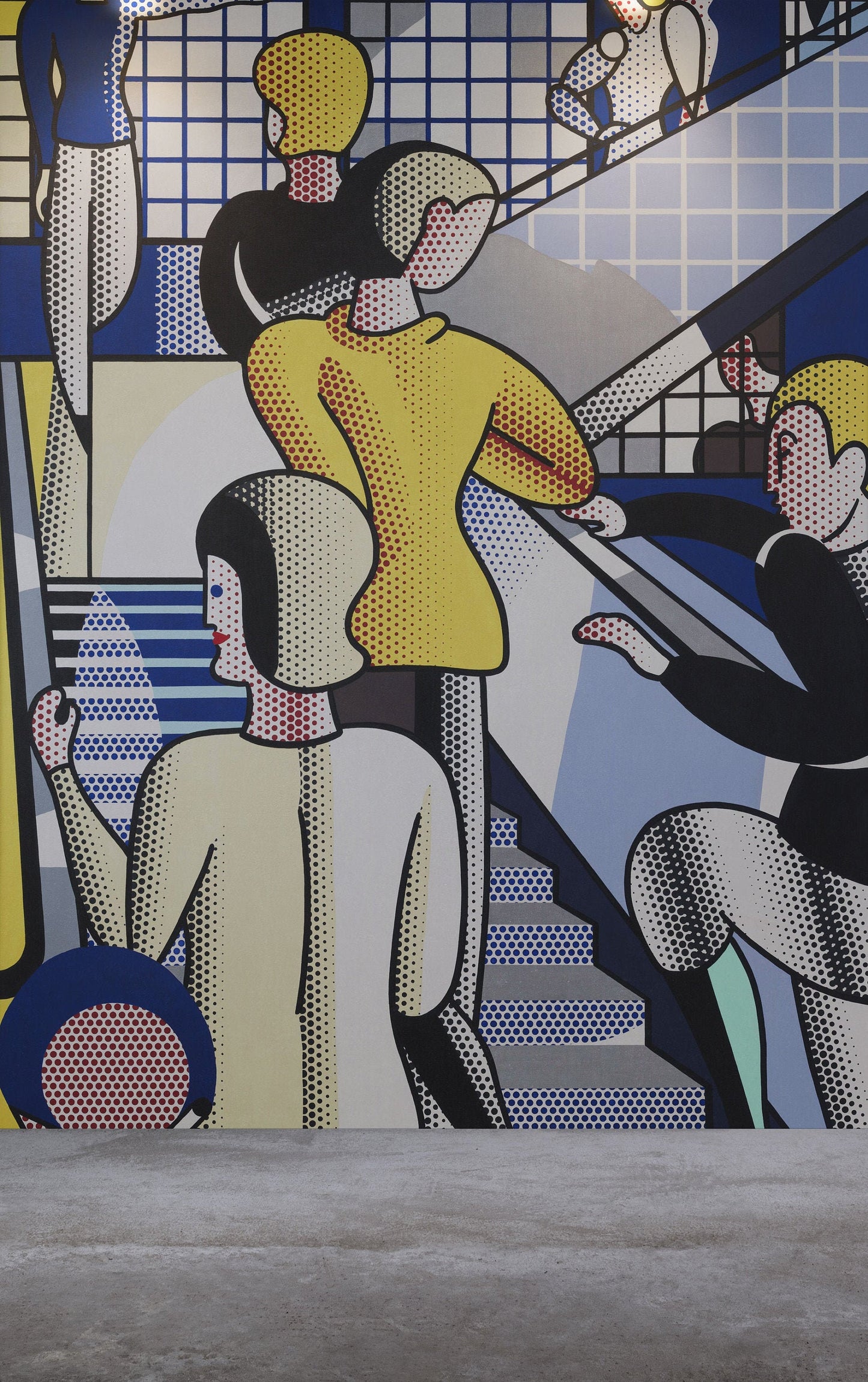 Bauhaus Stairway , Removable Wallpaper, Wall mural, Magic Stick, Art Wallpaper, Self adhesive, #283