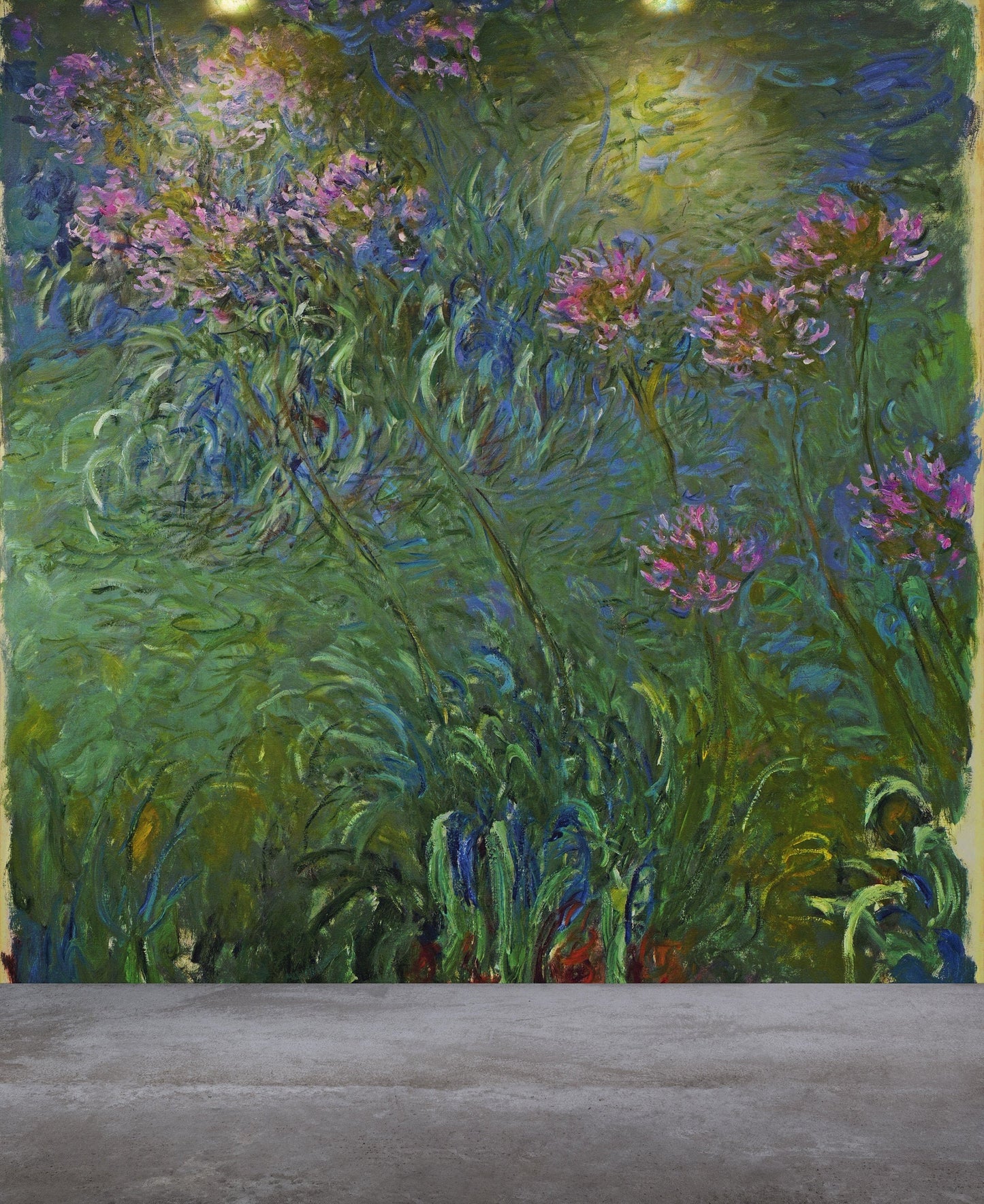 Green Watercolor Garden , Removable Wallpaper, Wall mural, Temporary Wallpaper, Watercolor Mural, Self adhesive, #1