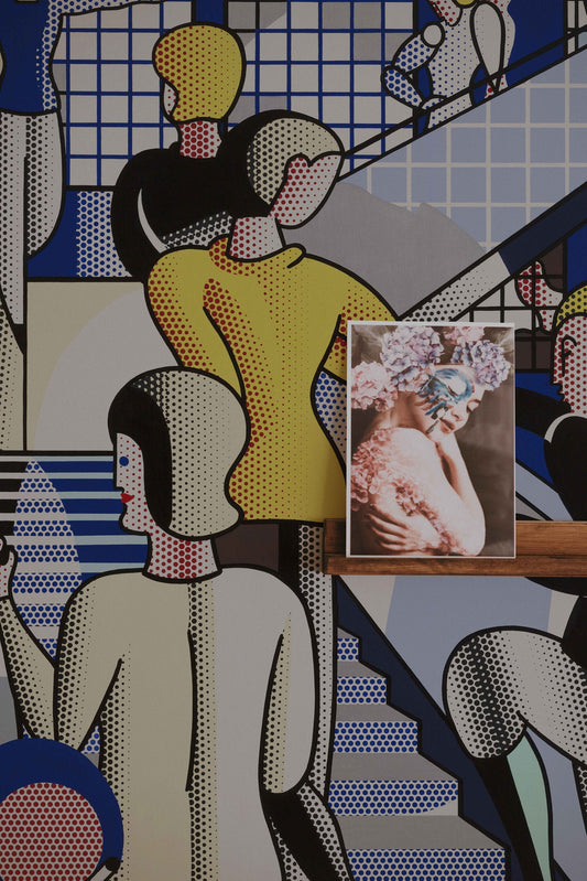 Bauhaus Stairway , Removable Wallpaper, Wall mural, Magic Stick, Art Wallpaper, Self adhesive, #283