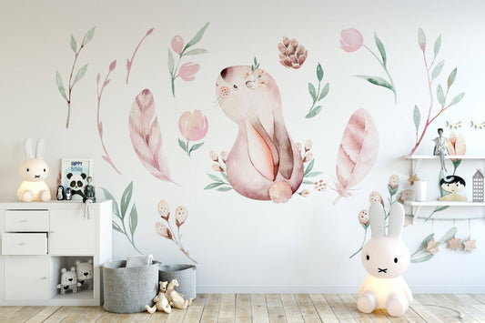 Easter Bunny decoration, Easter Wall Decals, Easter Bunny Stickers, Easter Bunny Decals, Easter rabbit, Easter Wall Decor, Easter Home decor