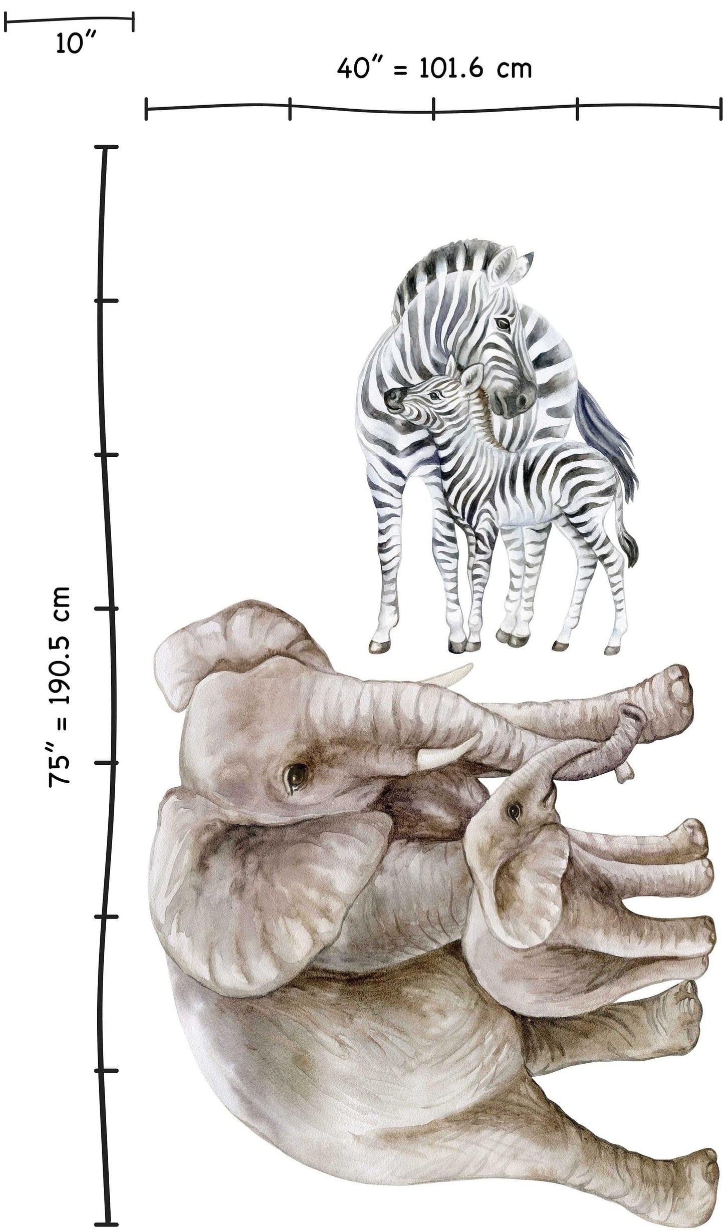 Safari animals wall decal, Nursery wall decal, Jungle animals, Lion wall stickers, Wall decal for kids, Wild watercolor animals