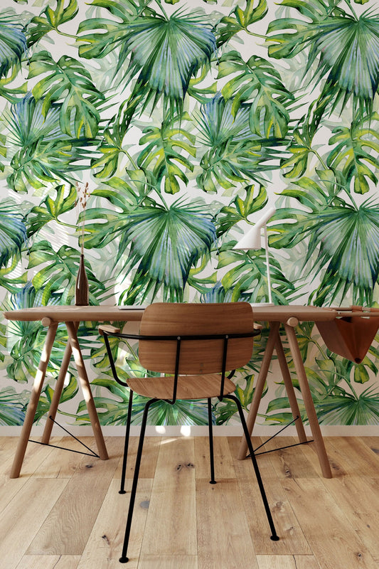 Monstera | Peel and Stick Wallpaper | Removable Wallpaper | Wall Decor | Home Decor | Wall Art | Wall Prints