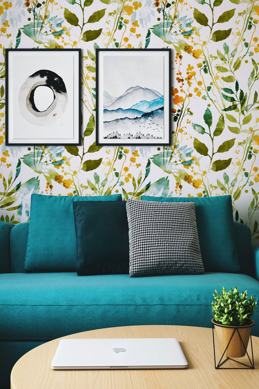 Imprints Herbs | Peel and Stick Wallpaper | Removable Wallpaper | Wall Decor | Home Decor | Wall Art | Wall Prints