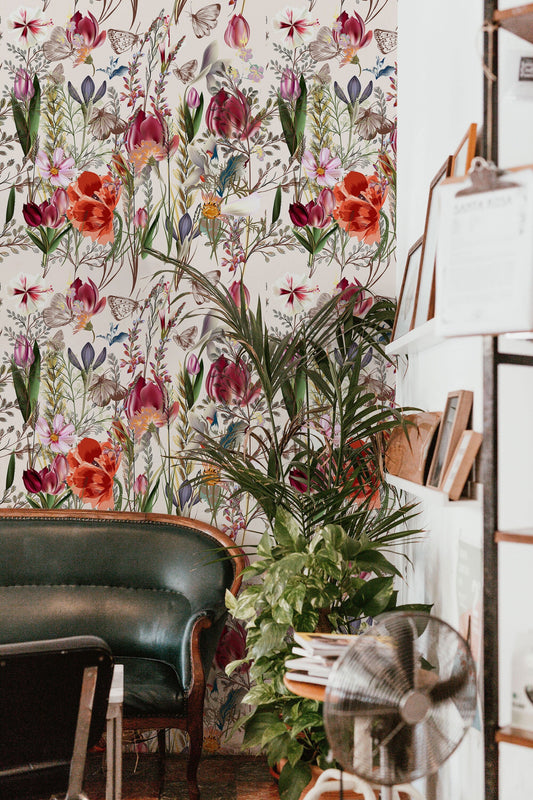 Vintage Provance Style | Peel and Stick Wallpaper | Removable Wallpaper | Wall Decor | Home Decor | Wall Art | Wall Prints