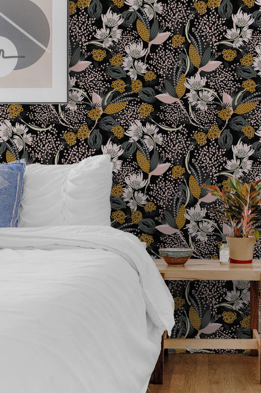 Blossom Flowers | Wall Hanging | Peel and Stick Wallpaper | Removable Wallpaper | Wall Decor | Home Decor | Wall Art Printable