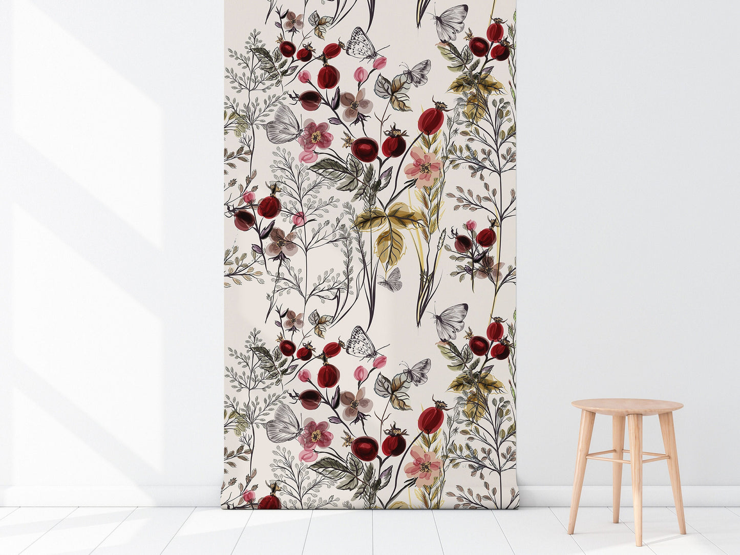 Paint Floral | Peel and Stick Wallpaper | Removable Wallpaper | Wall Decor | Home Decor | Wall Prints | Wall Hanging