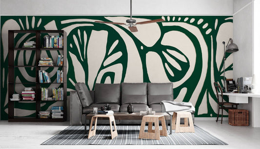 Wallpaper Removable Wallpaper Peel and Stick Wallpaper Wall Decor Home Decor Wall Art Printable Wall Art Room Decor Wall Prints Green mural