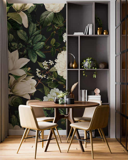 Moonlit Garden Self Adhesive Wallpaper, Exotic Print, Removable Wallpaper, Peel & Stick wallpaper, Trending design 2022, Wall decor