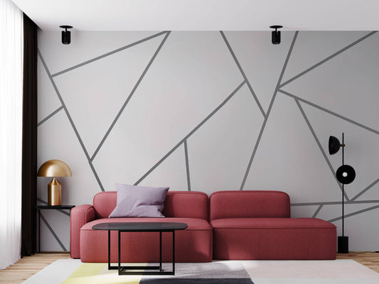 Watercolor gold silver wall decal, geometric line wall sticker, peel and stick gradient metallic wall decals, any colors line wall sticker for nursery and home wall decor.