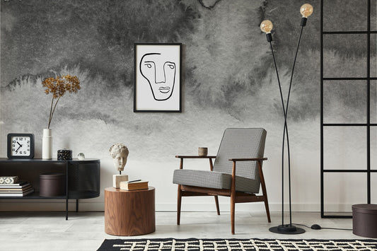 Gray Ombre Wallpaper, Wall Mural, Peel and Stick, Self Adhesive, Wall Covering by Bella Stampa Studio