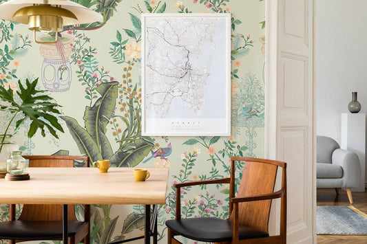 Vintage Decorative Garden Wallpaper, Wall Mural, Peel and Stick, Self Adhesive, Wall Covering by Bella Stampa Studio