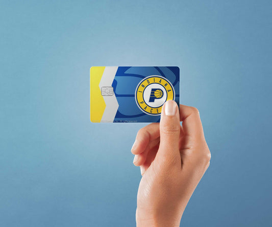 Watercolor indiana pacers crossover design | credit card sticker | small chip | credit card skin for nursery and home wall decor.