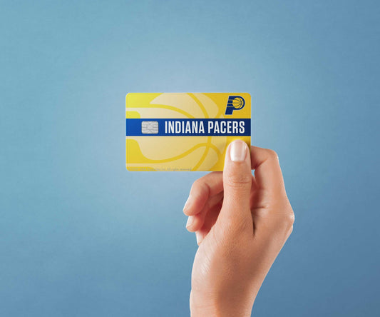Watercolor indiana pacers midcourt design | credit card sticker | small chip | credit card skin for nursery and home wall decor.