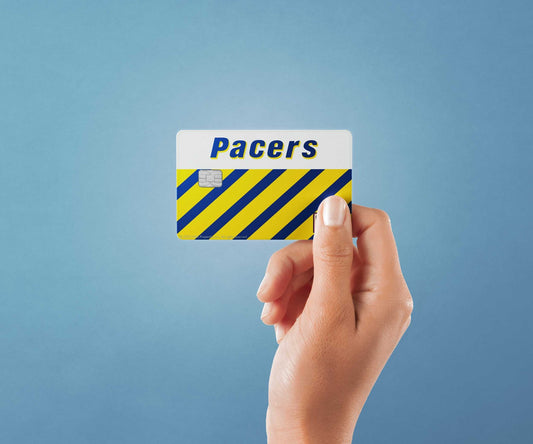 Watercolor indiana pacers throwback hardwood classics design | credit card sticker | small chip | credit card skin for nursery and home wall decor.