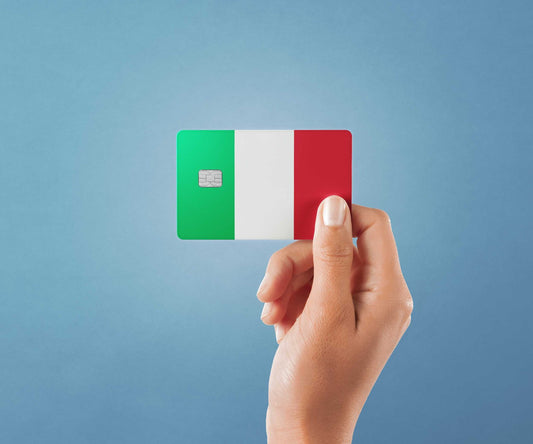 Watercolor italy design | credit card sticker | small chip | credit card skin for nursery and home wall decor.