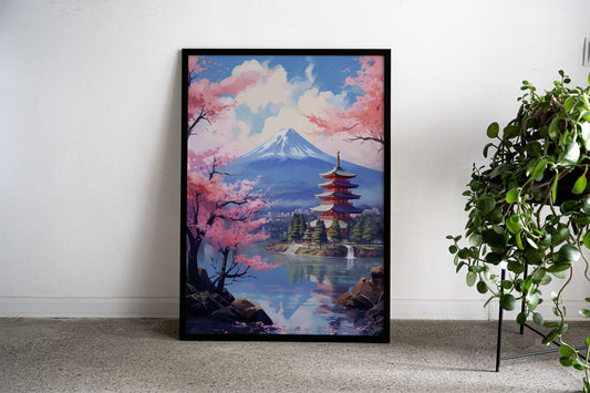 japan Fuji tree Japanese Asian Style Poster | Wall Art for Home & Office | High-Quality Print - High-Quality Visual Display