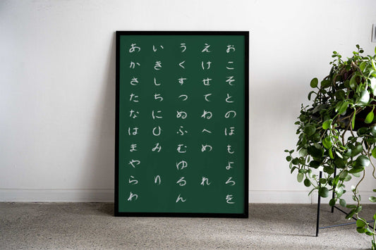 japan alphabet hiragana Asian Style Poster | Wall Art for Home & Office | High-Quality Print - High-Quality Visual Display