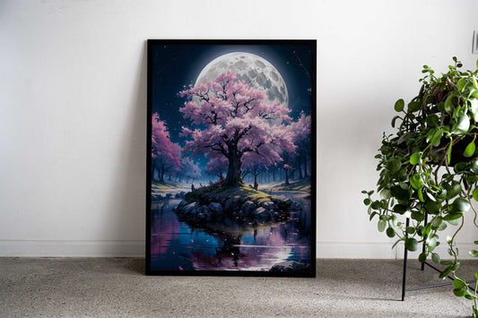 japan cherry blossom Asian Style Poster | Wall Art for Home & Office | High-Quality Print - High-Quality Visual Display