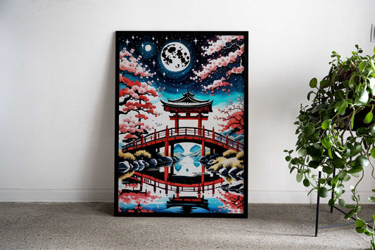 japan landscape cherry Asian Style Poster | Wall Art for Home & Office | High-Quality Print - High-Quality Visual Display