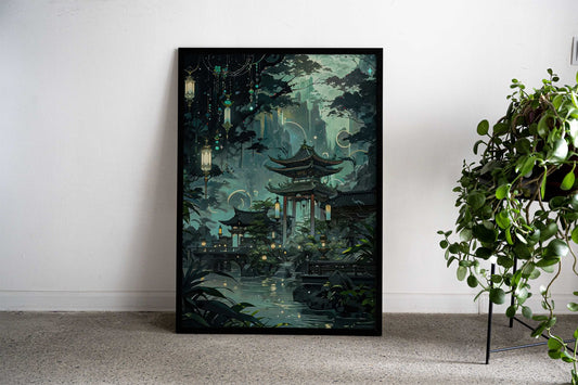 japan village view Asian Style Poster | Wall Art for Home & Office | High-Quality Print - High-Quality Visual Display