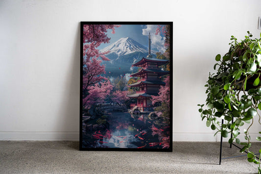 japanese fuji view Asian Style Poster | Wall Art for Home & Office | High-Quality Print - High-Quality Visual Display