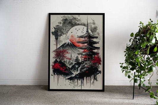 japanese landskep Asian Style Poster | Wall Art for Home & Office | High-Quality Print - High-Quality Visual Display