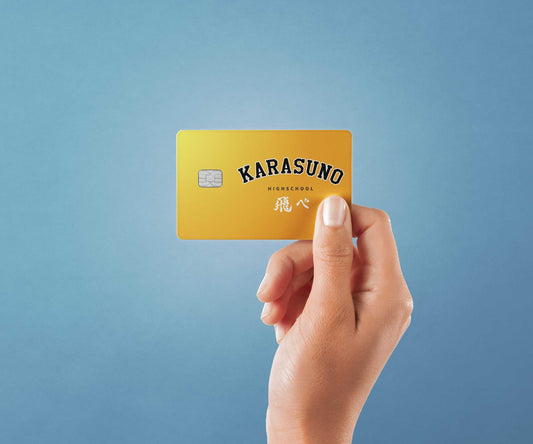 Watercolor karasuno varsity fly design | credit card sticker | small chip | credit card skin for nursery and home wall decor.