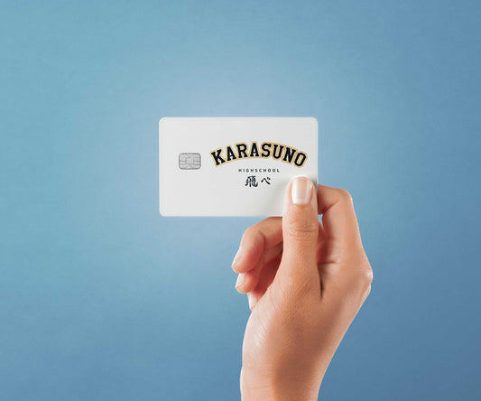 Watercolor karasuno varsity white design | credit card sticker | small chip | credit card skin for nursery and home wall decor.