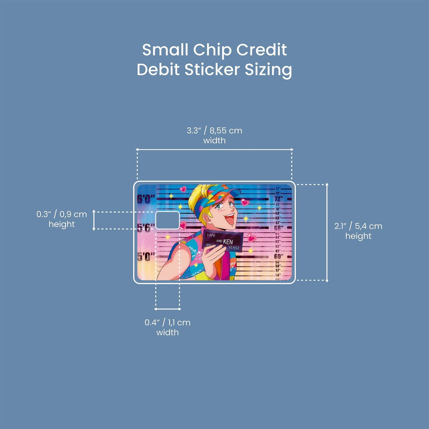 Ken Design | Credit Card Sticker | Small Chip | Credit Card Skin