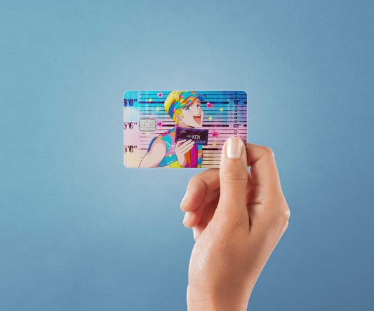 Watercolor ken design | credit card sticker | small chip | credit card skin for nursery and home wall decor.