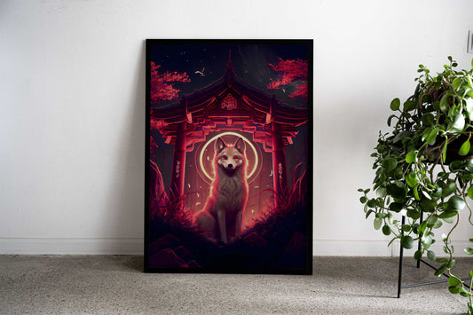 kitsune fox Asian Style Poster | Wall Art for Home & Office | High-Quality Print - High-Quality Visual Display