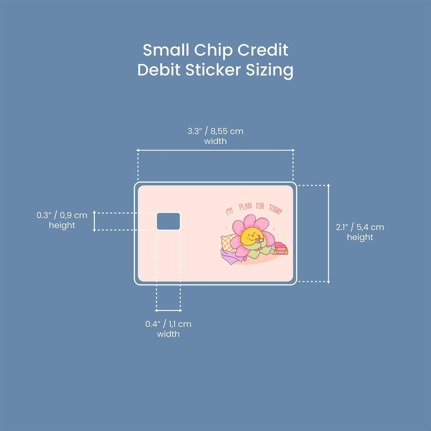 Lazy Day Design | Credit Card Sticker | Small Chip | Credit Card Skin