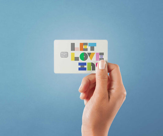 Watercolor let love in design | credit card sticker | small chip | credit card skin for nursery and home wall decor.