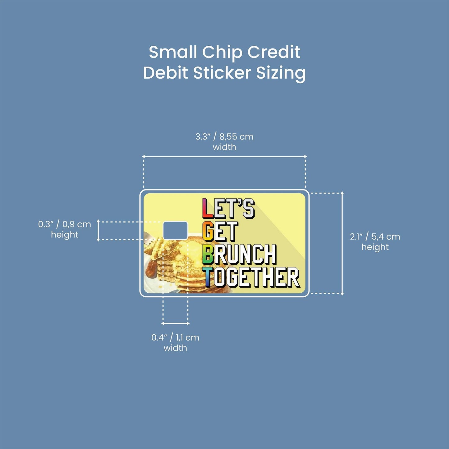 Let’s Get Brunch Together Design | Credit Card Sticker | Small Chip | Credit Card Skin