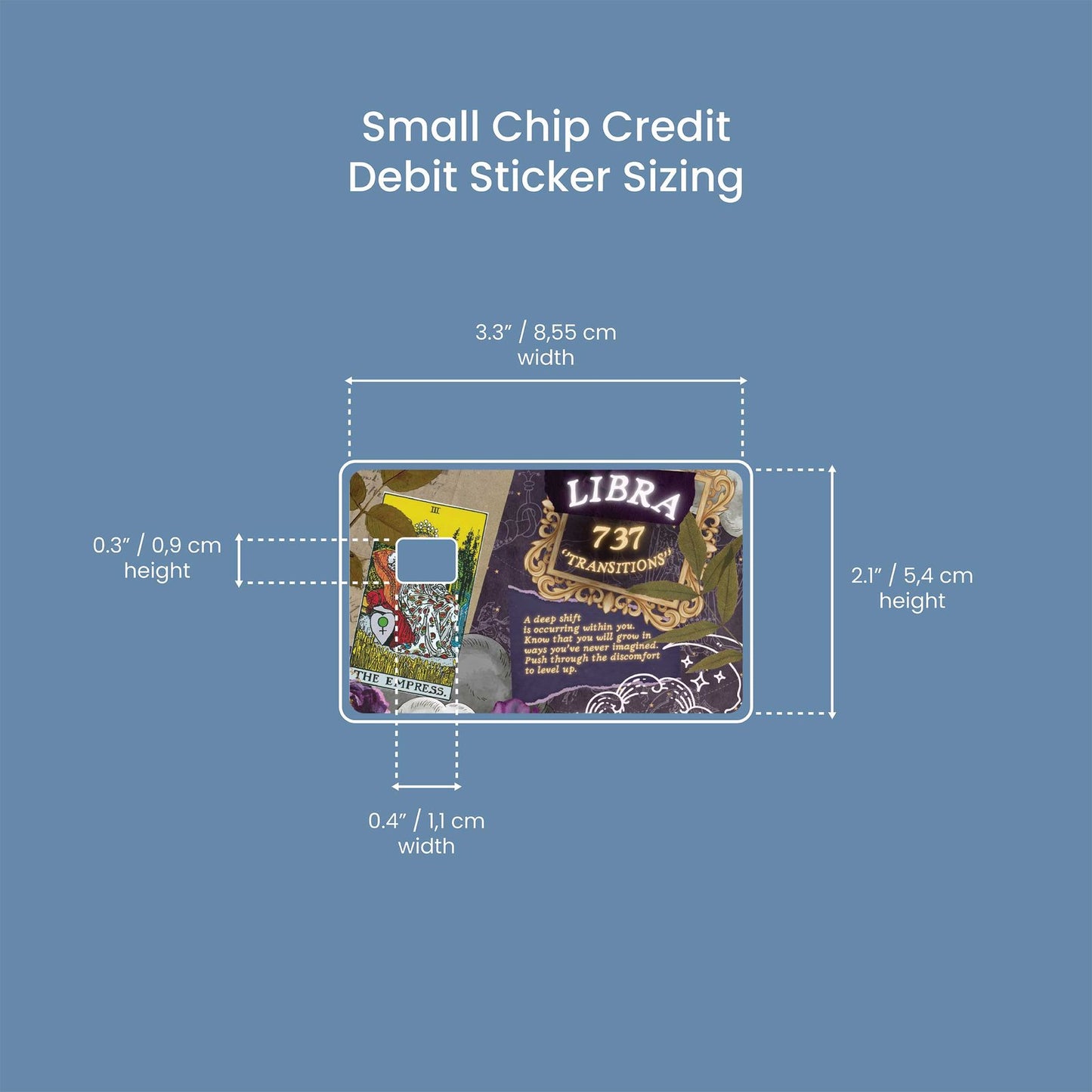 Libra Angel Number Design | Credit Card Sticker | Small Chip | Credit Card Skin