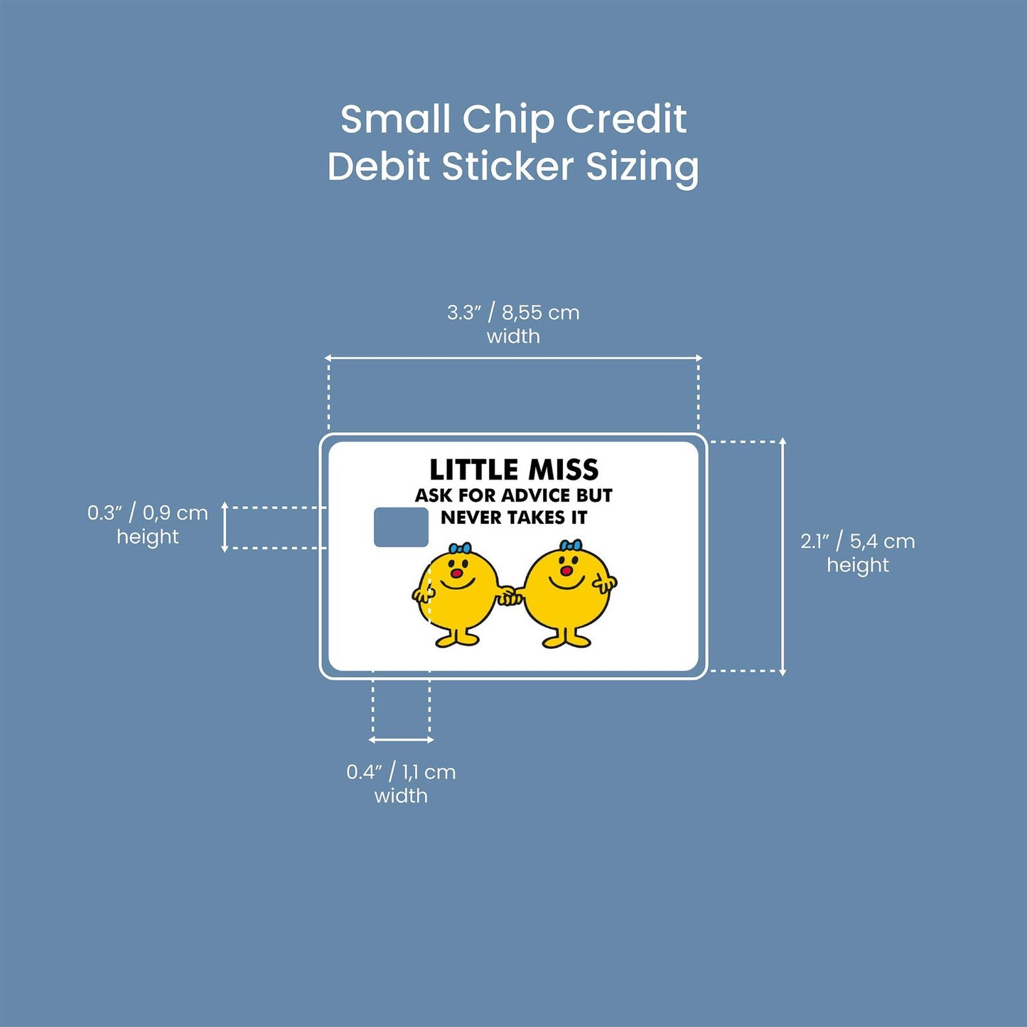 Little Miss Ask for Advice Design | Credit Card Sticker | Small Chip | Credit Card Skin