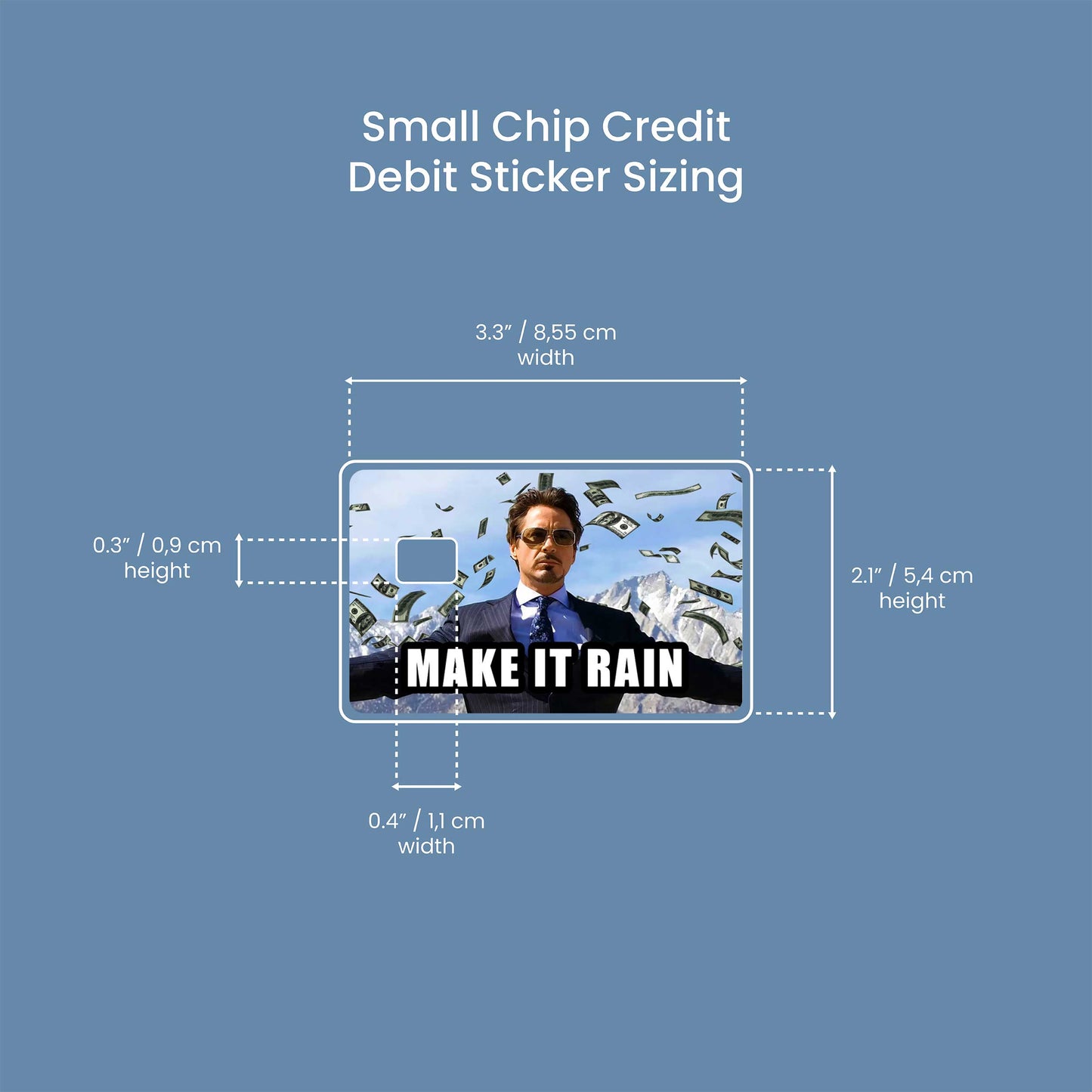 Make It Rain - Premium Vinyl Credit Card Skin Cover by Wonderwallsboutique
