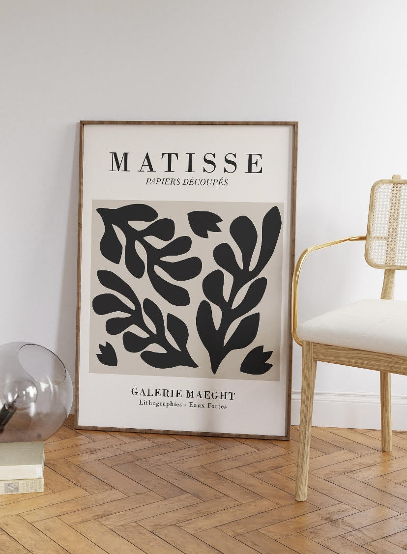 Matisse Gallery Art Neutral Print Duo - High-Quality Premium Wall Art Decor Sticker