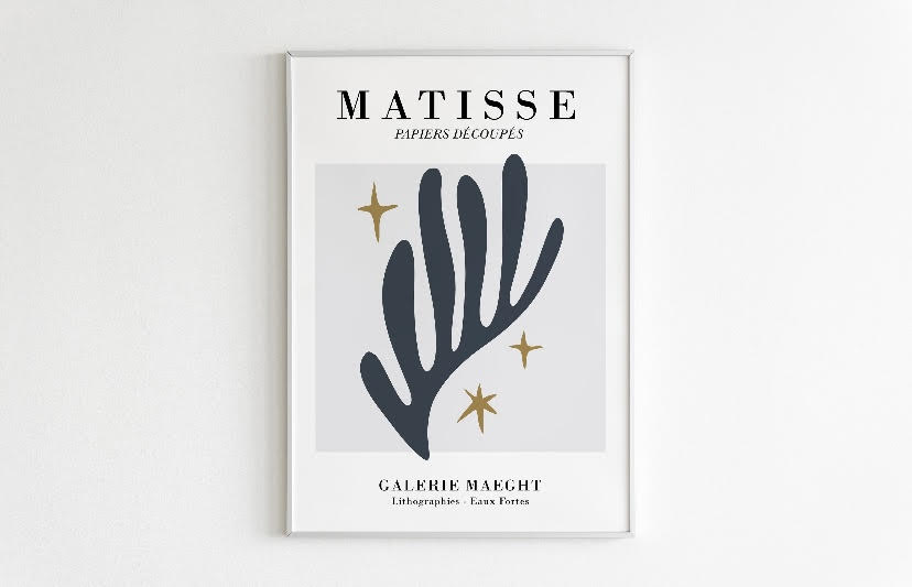 Navy Blue Star Exhibition Print by Matisse