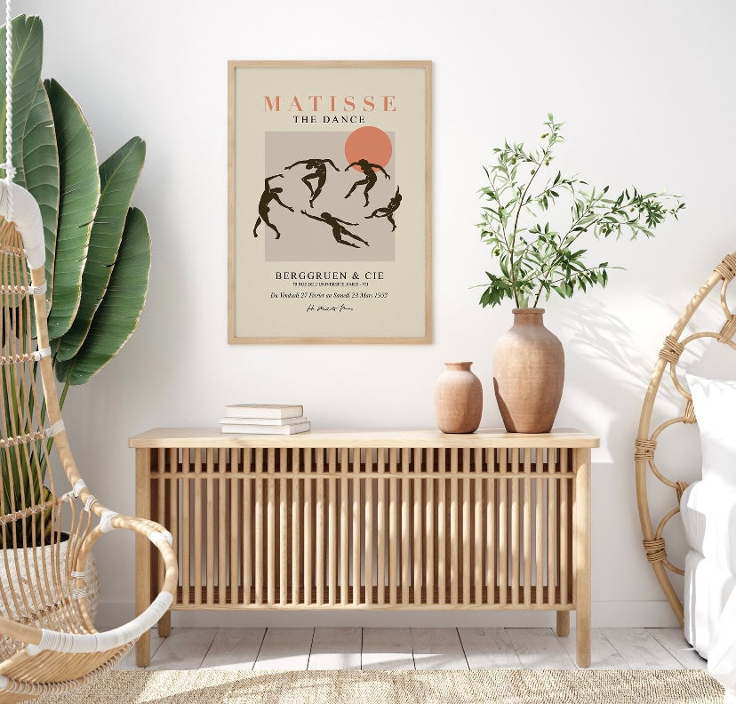 Henri Matisse Monochrome 'The Dance' Artwork - High-Quality Premium Wall Art Decor Sticker
