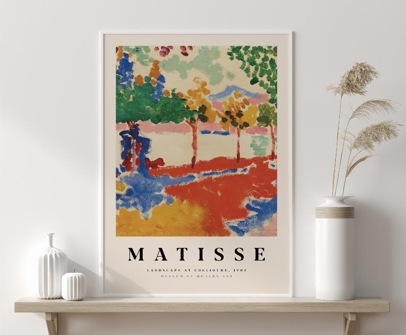Vibrant Matisse-Inspired Landscape Art Print