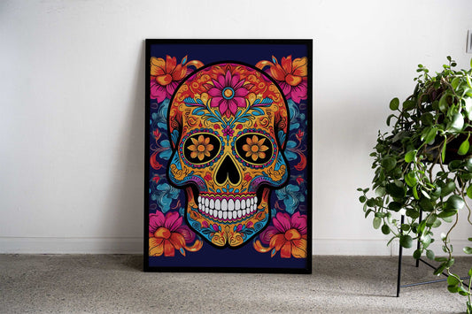 mexican skull Asian Style Poster | Wall Art for Home & Office | High-Quality Print - High-Quality Visual Display