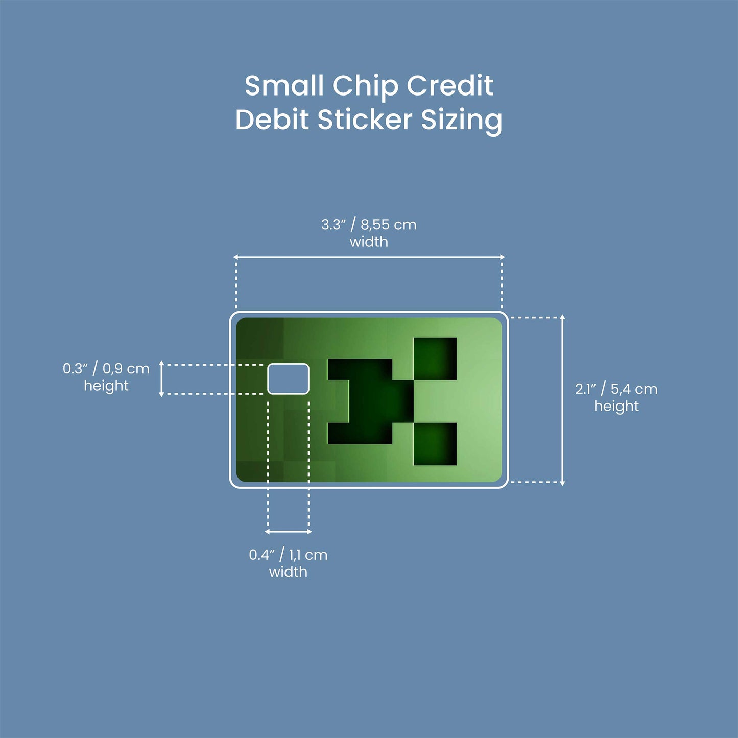Minecraft Creeper - Premium Vinyl Credit Card Skin Cover by Wonderwallsboutique